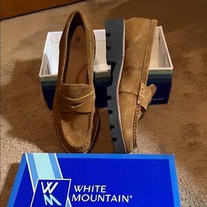 White Mountain Tan Suede Loafers